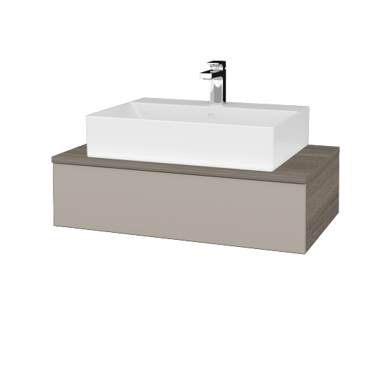 Umyvadlová skříňka MODULE SZZ 80 umyvadlo Kube - D03 Cafe - N07 Stone - Ne