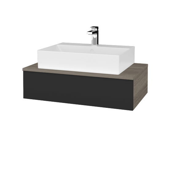 Umyvadlová skříňka MODULE SZZ 80 umyvadlo Kube - D03 Cafe - N03 Graphite - Ne