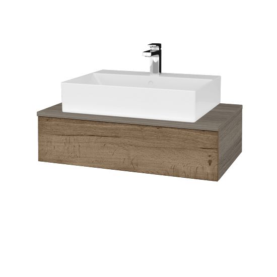 Umyvadlová skříňka MODULE SZZ 80 umyvadlo Kube - D03 Cafe - D21 Tobacco - Ne