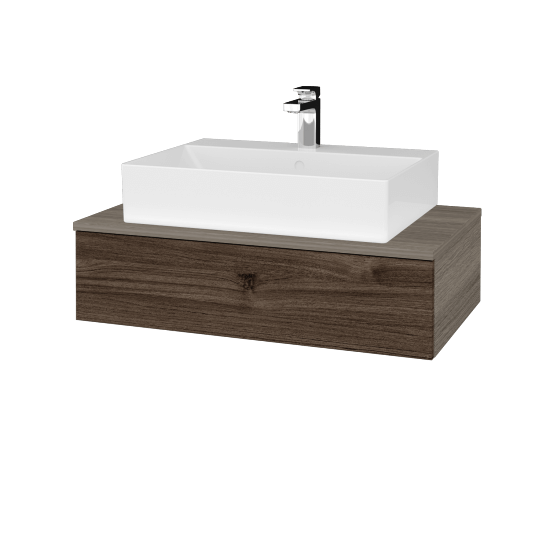 Umyvadlová skříňka MODULE SZZ 80 umyvadlo Kube - D03 Cafe - D25 Teak - Ne