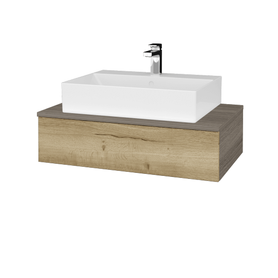 Umyvadlová skříňka MODULE SZZ 80 umyvadlo Kube - D03 Cafe - D26 Ontario - Ne