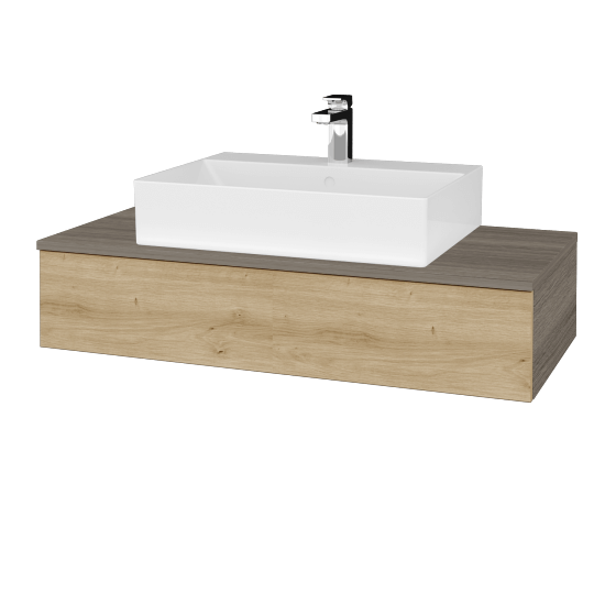 Koupelnová skříňka MODULE SZZ 100 umyvadlo Kube - D03 Cafe - D22 Karamel - Ne