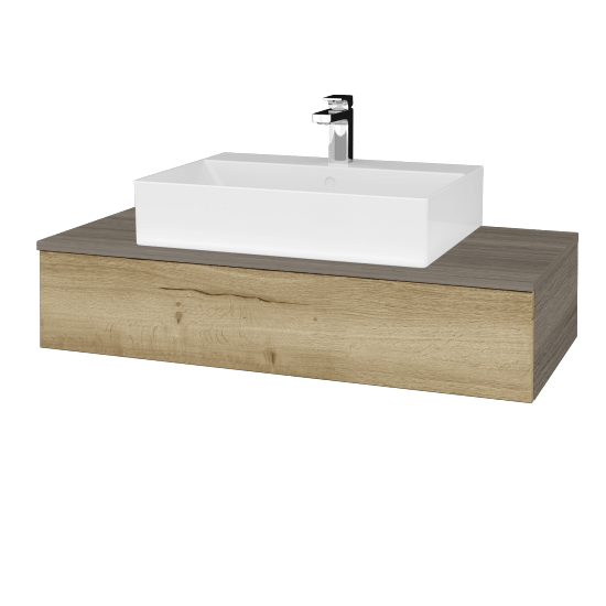 Koupelnová skříňka MODULE SZZ 100 umyvadlo Kube - D03 Cafe - D26 Ontario - Ne