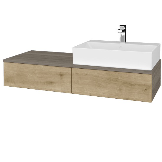 Umyvadlová skříňka MODULE SZZ2 120 umyvadlo Kube - D03 Cafe - D09 Arlington - Levé - Ne