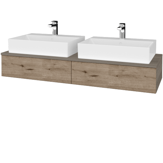 Umyvadlová skříňka MODULE SZZ2 140 umyvadlo Kube - D03 Cafe - D23 Herkules - Ne