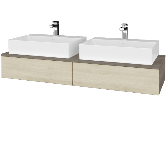 Umyvadlová skříňka MODULE SZZ2 140 umyvadlo Kube - D03 Cafe - D24 Ohio - Ne