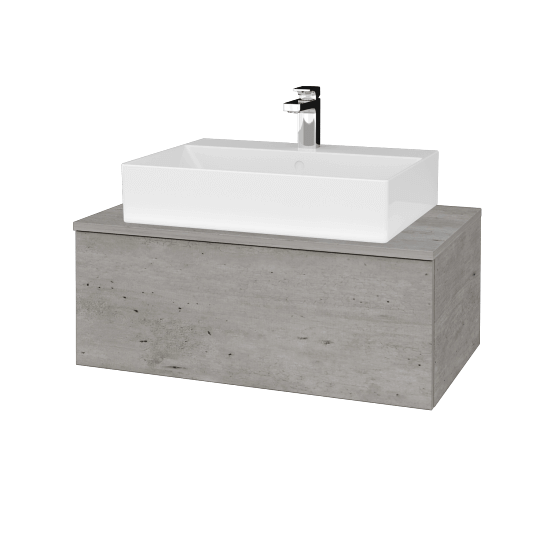 Umyvadlová skříňka MODULE SZZ1 80 umyvadlo Kube - D01 Beton - D01 Beton