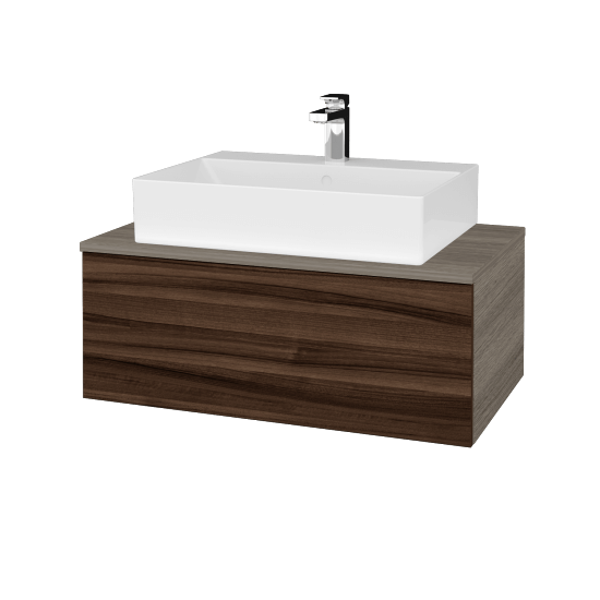 Umyvadlová skříňka MODULE SZZ1 80 umyvadlo Kube - D03 Cafe - D06 Ořech - Ne
