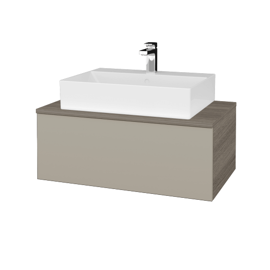 Umyvadlová skříňka MODULE SZZ1 80 umyvadlo Kube - D03 Cafe - M05 Béžová mat - Ne