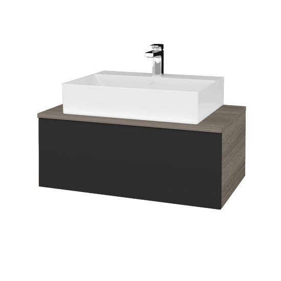 Umyvadlová skříňka MODULE SZZ1 80 umyvadlo Kube - D03 Cafe - N03 Graphite - Ne