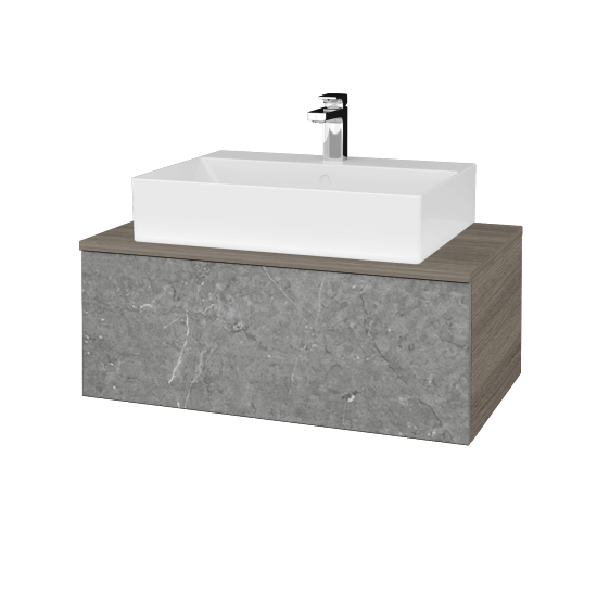 Umyvadlová skříňka MODULE SZZ1 80 umyvadlo Kube - D03 Cafe - D20 Galaxy - Ne