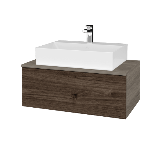 Umyvadlová skříňka MODULE SZZ1 80 umyvadlo Kube - D03 Cafe - D25 Teak - Ne