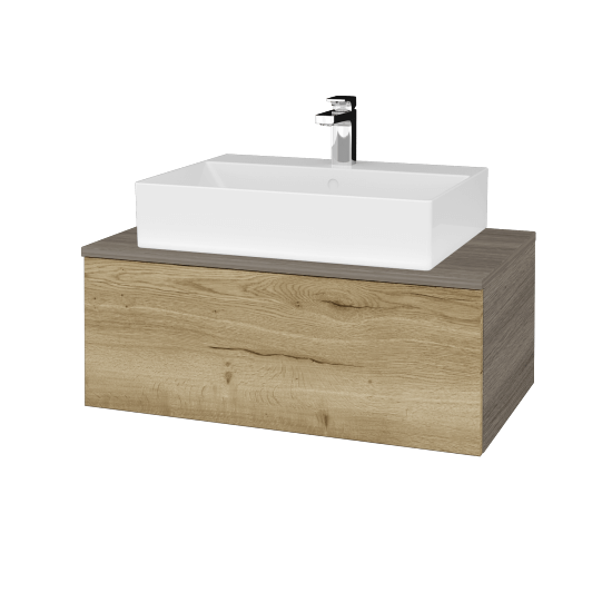 Umyvadlová skříňka MODULE SZZ1 80 umyvadlo Kube - D03 Cafe - D26 Ontario - Ne