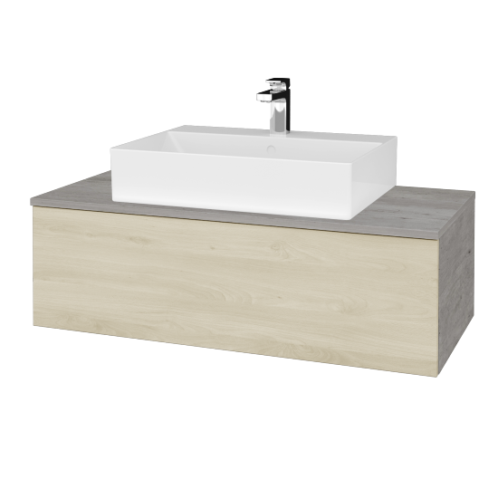 Koupelnová skříňka MODULE SZZ1 100 umyvadlo Kube - D01 Beton - D24 Ohio - Ne