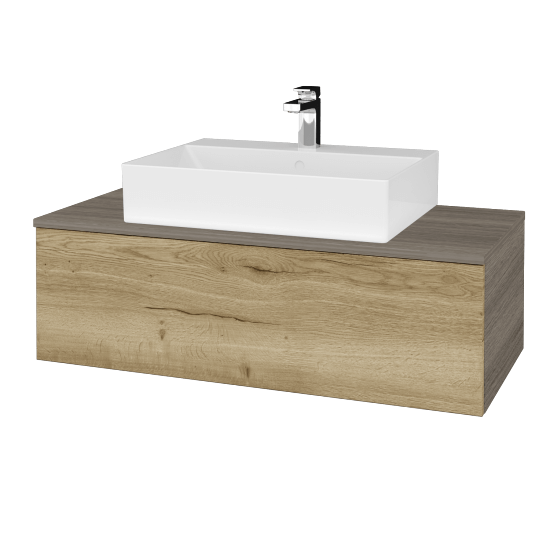 Koupelnová skříňka MODULE SZZ1 100 umyvadlo Kube - D03 Cafe - D26 Ontario - Ne