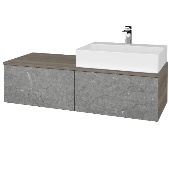 Umyvadlová skříňka MODULE SZZ12 120 umyvadlo Kube - D03 Cafe - D20 Galaxy - Levé - Ne