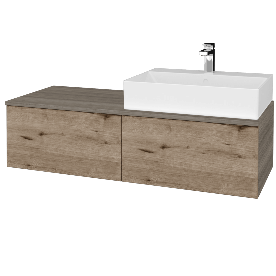 Umyvadlová skříňka MODULE SZZ12 120 umyvadlo Kube - D03 Cafe - D23 Herkules - Levé - Ne