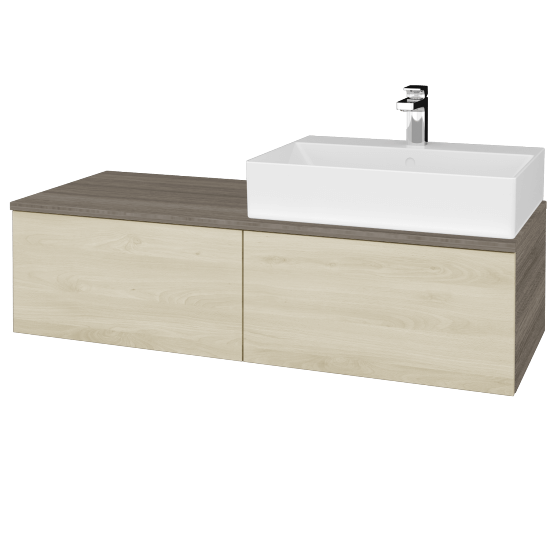 Umyvadlová skříňka MODULE SZZ12 120 umyvadlo Kube - D03 Cafe - D24 Ohio - Levé - Ne