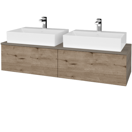 Umyvadlová skříňka MODULE SZZ12 140 umyvadlo Kube - D03 Cafe - D23 Herkules - Ne