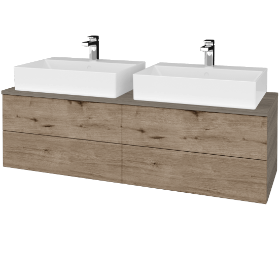 Umyvadlová skříňka MODULE SZZ4 140 umyvadlo Kube - D03 Cafe - D23 Herkules - Ne