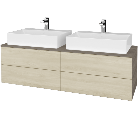 Umyvadlová skříňka MODULE SZZ4 140 umyvadlo Kube - D03 Cafe - D24 Ohio - Ne