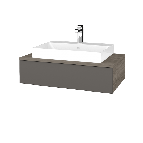 Umyvadlová skříňka MODULE SZZ 80 (umyvadlo Glance)  - D03 Cafe - N06 Lava - Ne