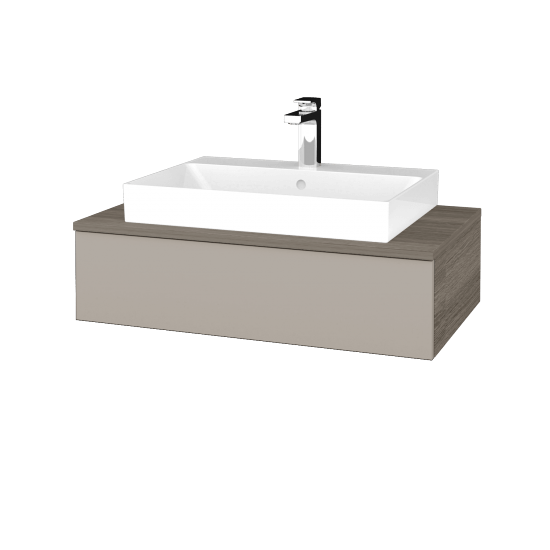 Umyvadlová skříňka MODULE SZZ 80 (umyvadlo Glance)  - D03 Cafe - N07 Stone - Ne
