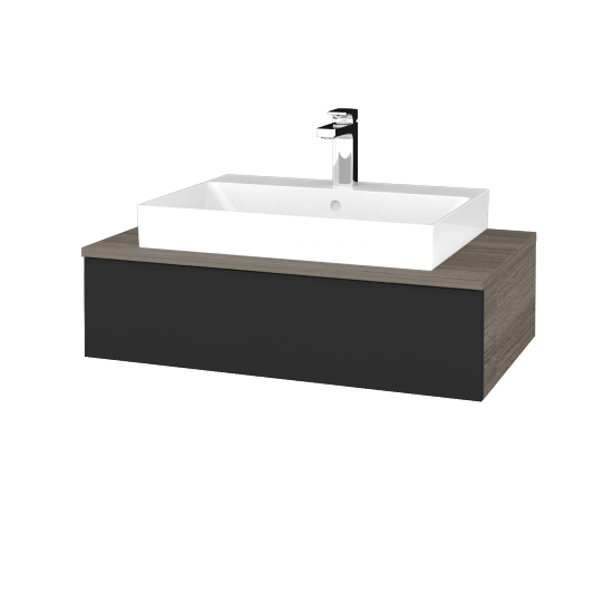 Umyvadlová skříňka MODULE SZZ 80 (umyvadlo Glance)  - D03 Cafe - N03 Graphite - Ne
