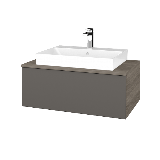 Umyvadlová skříňka MODULE SZZ1 80 (umyvadlo Glance)  - D03 Cafe - N06 Lava - Ne