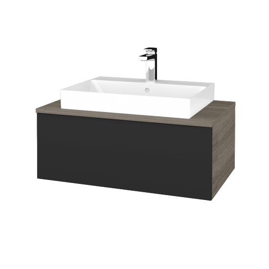 Umyvadlová skříňka MODULE SZZ1 80 (umyvadlo Glance)  - D03 Cafe - N03 Graphite - Ne
