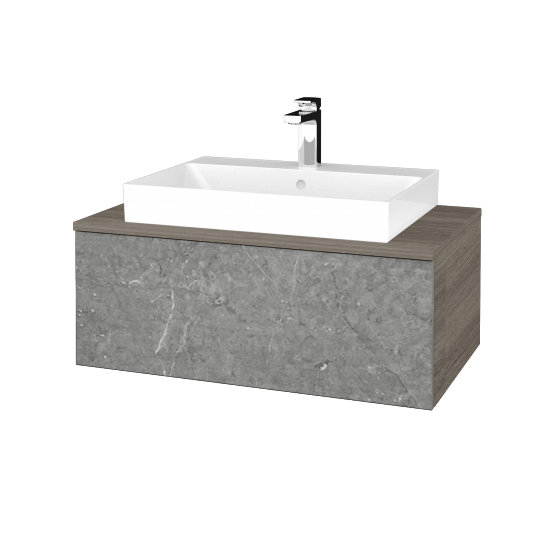 Umyvadlová skříňka MODULE SZZ1 80 (umyvadlo Glance)  - D03 Cafe - D20 Galaxy - Ne