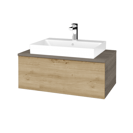 Umyvadlová skříňka MODULE SZZ1 80 (umyvadlo Glance)  - D03 Cafe - D22 Karamel - Ne