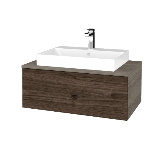Umyvadlová skříňka MODULE SZZ1 80 (umyvadlo Glance)  - D03 Cafe - D25 Teak - Ne