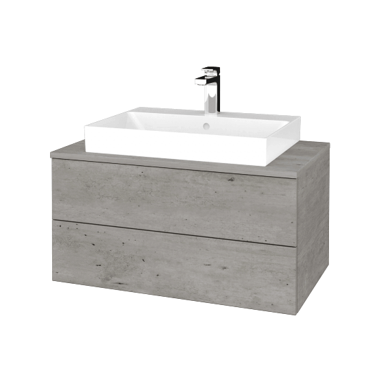 Umyvadlová skříňka MODULE SZZ2 80 (umyvadlo Glance)  - D01 Beton - D01 Beton