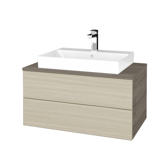 Umyvadlová skříňka MODULE SZZ2 80 (umyvadlo Glance)  - D03 Cafe - D04 Dub - Ne