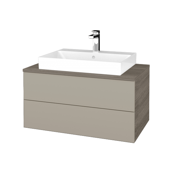Umyvadlová skříňka MODULE SZZ2 80 (umyvadlo Glance)  - D03 Cafe - M05 Béžová mat - Ne