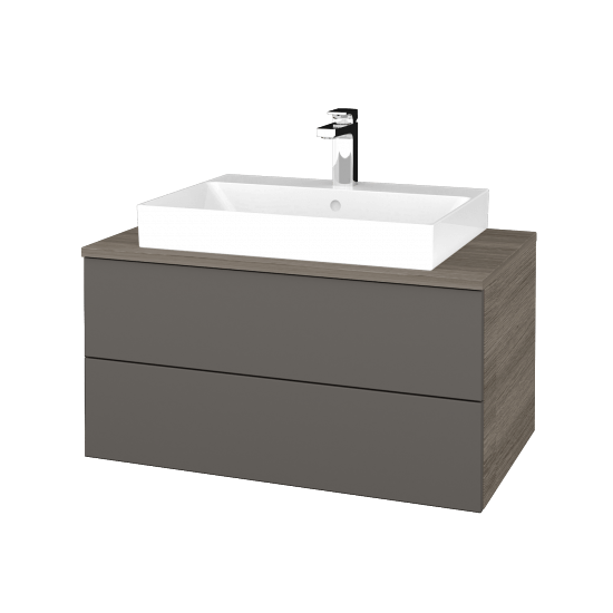 Umyvadlová skříňka MODULE SZZ2 80 (umyvadlo Glance)  - D03 Cafe - N06 Lava - Ne
