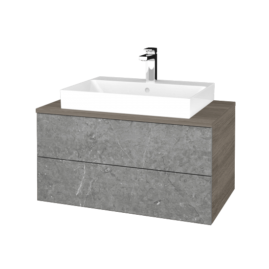 Umyvadlová skříňka MODULE SZZ2 80 (umyvadlo Glance)  - D03 Cafe - D20 Galaxy - Ne