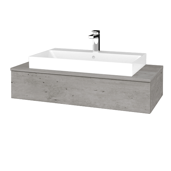 Umyvadlová skříňka MODULE SZZ 100 (umyvadlo Glance)  - D01 Beton - D01 Beton