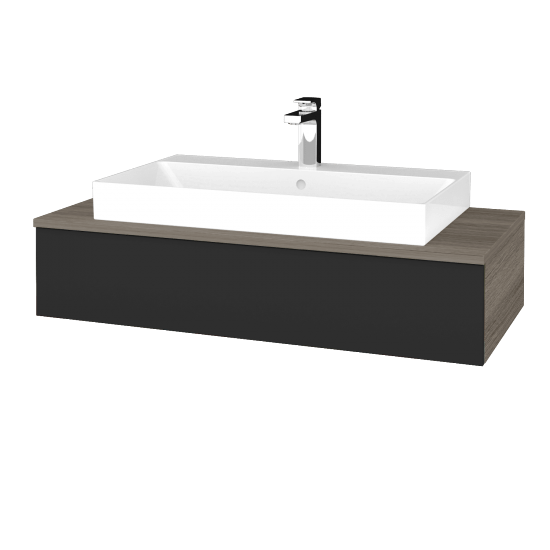Umyvadlová skříňka MODULE SZZ 100 (umyvadlo Glance)  - D03 Cafe - N03 Graphite - Ne