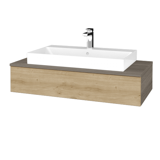 Umyvadlová skříňka MODULE SZZ 100 (umyvadlo Glance)  - D03 Cafe - D22 Karamel - Ne