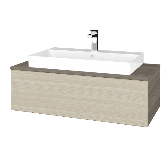 Umyvadlová skříňka MODULE SZZ1 100 (umyvadlo Glance)  - D03 Cafe - D04 Dub - Ne