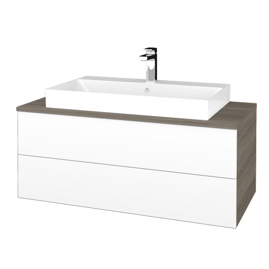 Umyvadlová skříňka MODULE SZZ2 100 (umyvadlo Glance) umyvadlo Glance - D03 Cafe - M01 Bílá mat - Ne