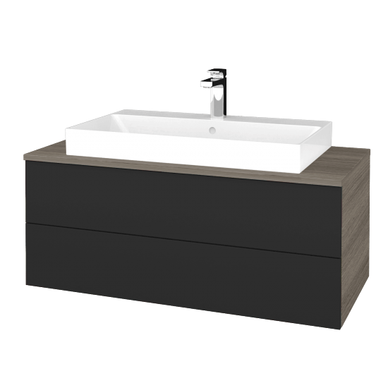 Umyvadlová skříňka MODULE SZZ2 100 (umyvadlo Glance) umyvadlo Glance - D03 Cafe - N03 Graphite - Ne