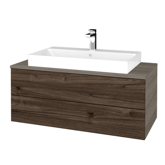 Umyvadlová skříňka MODULE SZZ2 100 (umyvadlo Glance) umyvadlo Glance - D03 Cafe - D25 Teak - Ne