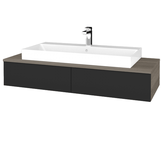 Umyvadlová skříňka MODULE SZZ2 120 (umyvadlo Glance)  - D03 Cafe - N03 Graphite - Ne