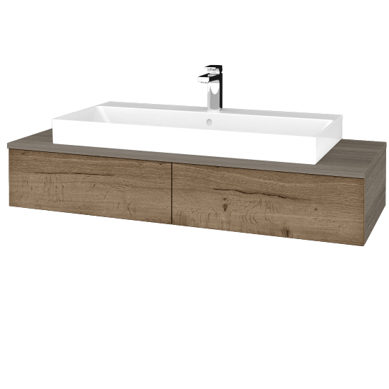 Umyvadlová skříňka MODULE SZZ2 120 (umyvadlo Glance)  - D03 Cafe - D21 Tobacco - Ne