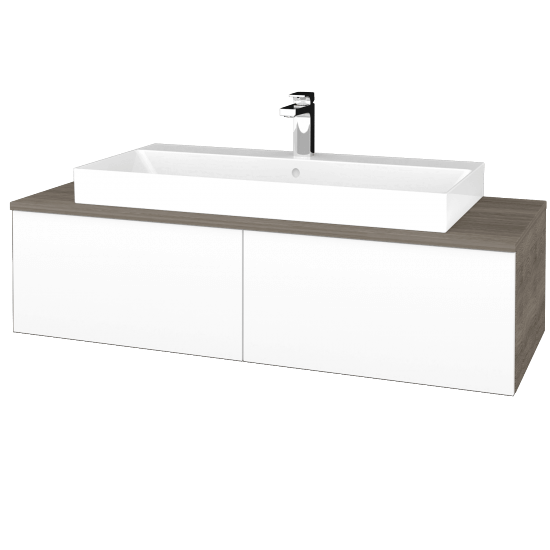 Umyvadlová skříňka MODULE SZZ12 120 (umyvadlo Glance)  - D03 Cafe - M01 Bílá mat - Ne