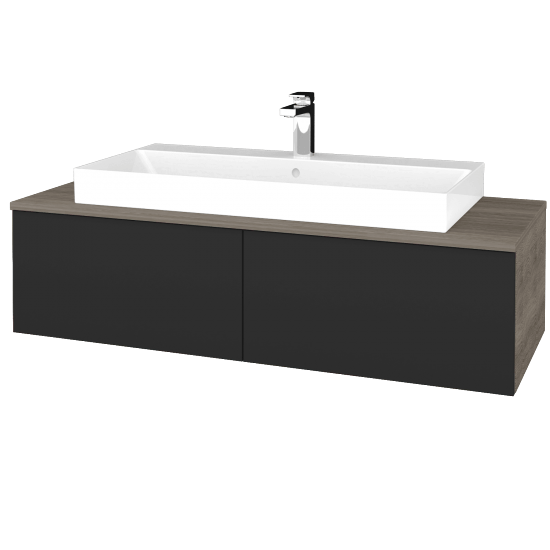 Umyvadlová skříňka MODULE SZZ12 120 (umyvadlo Glance)  - D03 Cafe - N03 Graphite - Ne