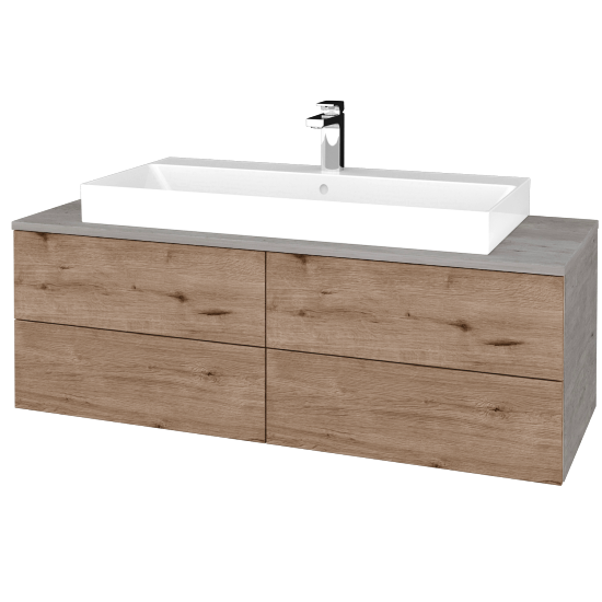 Umyvadlová skříňka MODULE SZZ4 120 umyvadlo Glance - D01 Beton - D23 Herkules - Ne